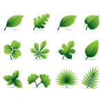 green leaf icons