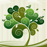 swirling tree illustration 2